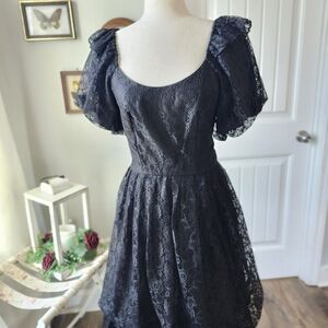 Vintage Black Lace Dress